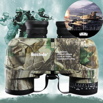 

Boshile Military 10X50 Binoculars Powerful Telescope with rangefinder HD Quality Nitrogen waterproof binocular Lll Night Vision