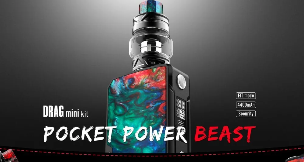 electronic cigarette Voopoo Drag Mini 117W TC Kit 4400mAh Built-in Battery With Uforce T2 SubOhm Tank U2U3 Vape Vaporizer Kit 01 (2)