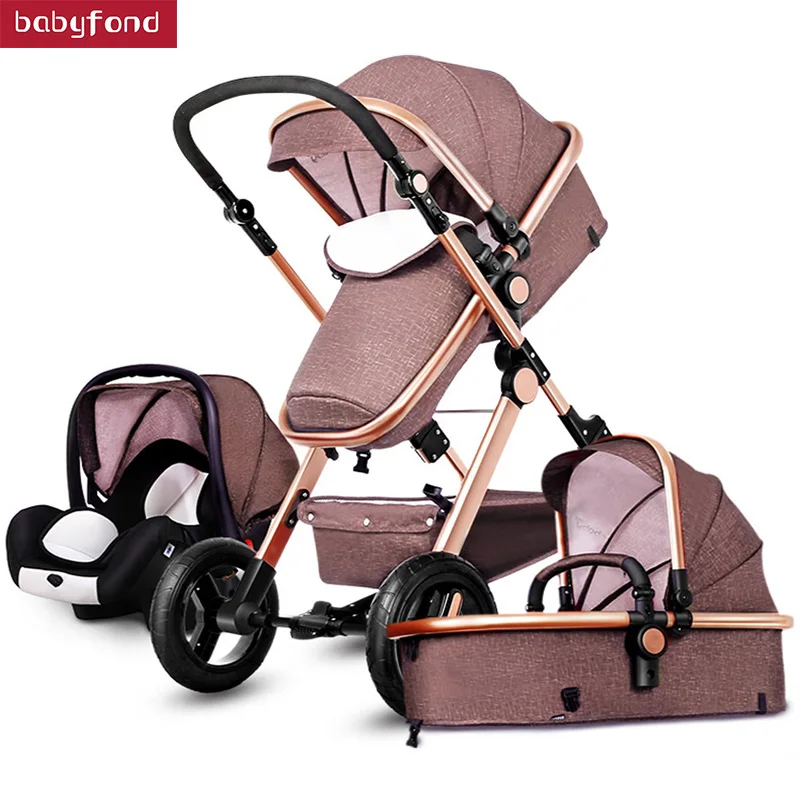 HK Eurpole high landscape baby stroller luxury 3-in-1 trolley luxury strollers effectively