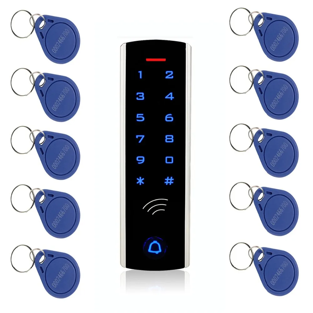 Buy 10pcs RFID Cards+RFID 125KHz EM Card Touch Keypad Access Control System