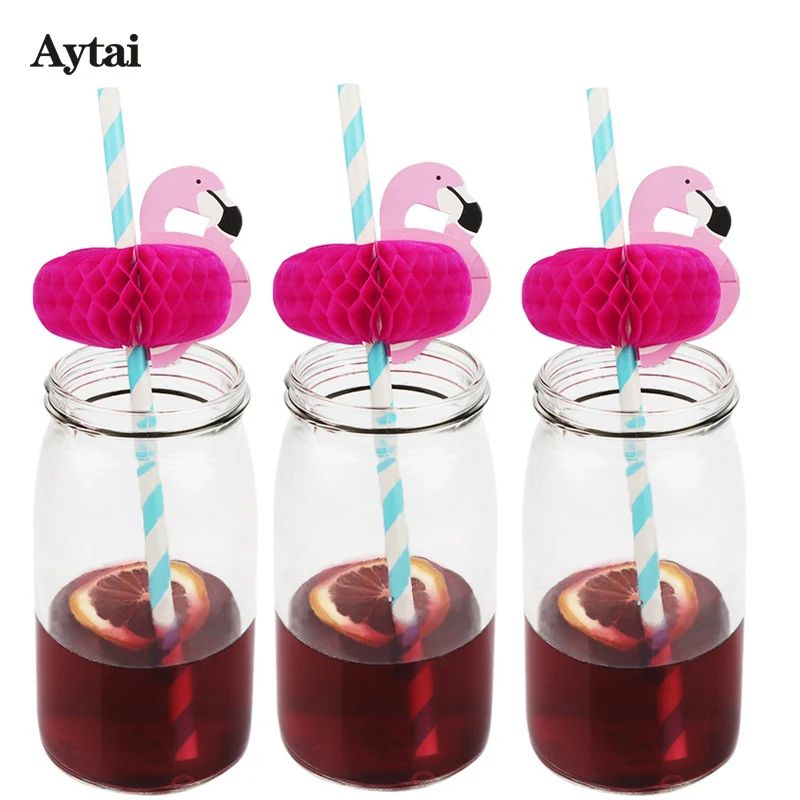 50pcs hawaiian party decorations 3d flamingo paper straws cute drinking straws disposable tableware pool party supplies - Cheap Party Decorations 50pcs hawaiian party decorations 3d flamingo paper straws cute drinking straws disposable tableware pool party supplies - Cheap Party Decorations