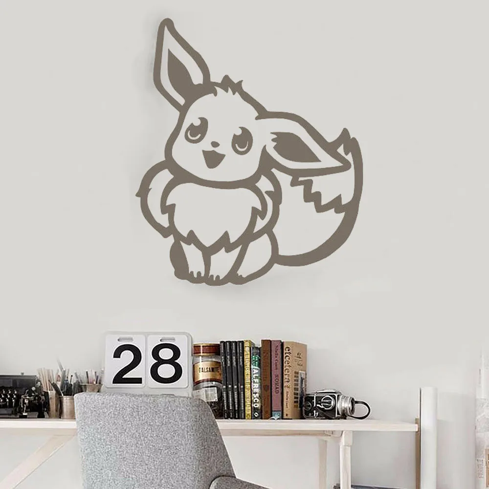 Eevee обои Покемон настенная домашняя Декорация-Наклейка s плакат Съемная Наклейка на стену Аниме Девушки Мальчики подростковые украшения для комнаты B670