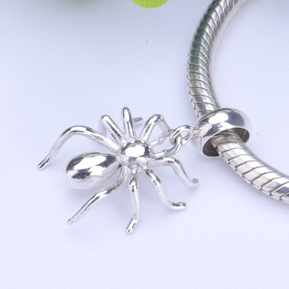 

925 Sterling Silver Beads Spider Pendant Fit Pandora Charms Silver 925 Original Bracelet Women Diy Jewelry