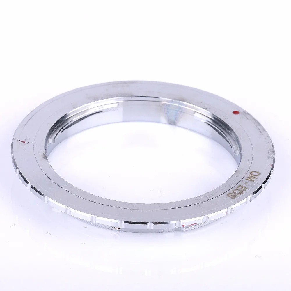 new silver Mount Adapter Ring for Olympus OM Series Lens to for Canon