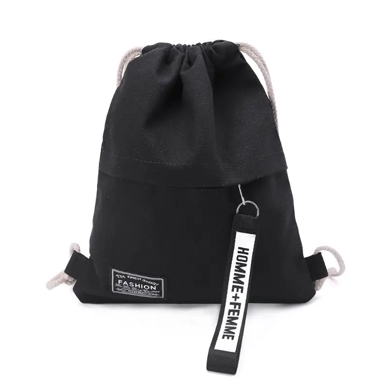 Us 4 19 35 Off Hot Cinch Sack Canvas Storage School Gym Drawstring Bag Pack Rucksack Backpack Pouch In Bags From Luggage On