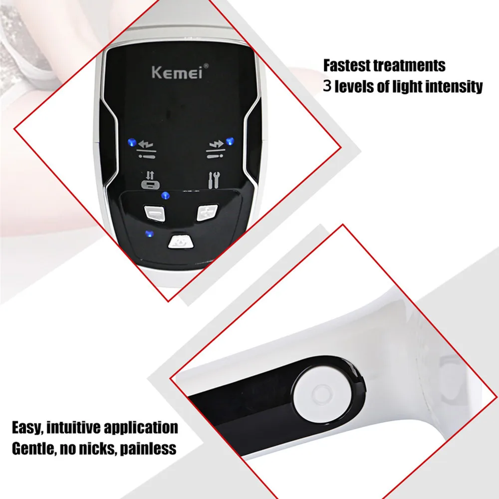 Hot Offer Kemei Pro Permanent IPL Laser Epilator Painless Laser Hair