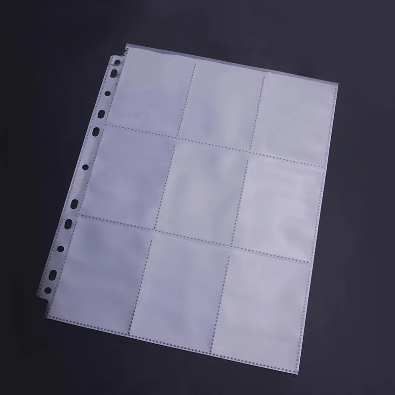 30 Pages/Lot 9 Pockets Top Loading Card Pages Card Protectors Card