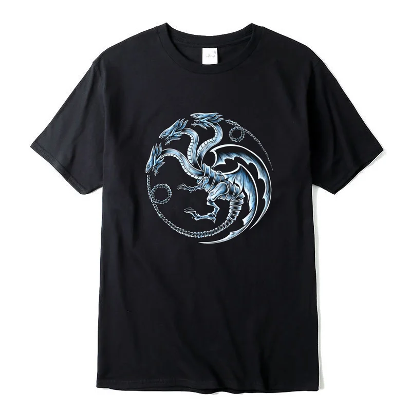 

100% cotton short sleeve Game of Thrones printing men tshirt casual fire and blood print men tshirt cool t-shirt male tee shirts