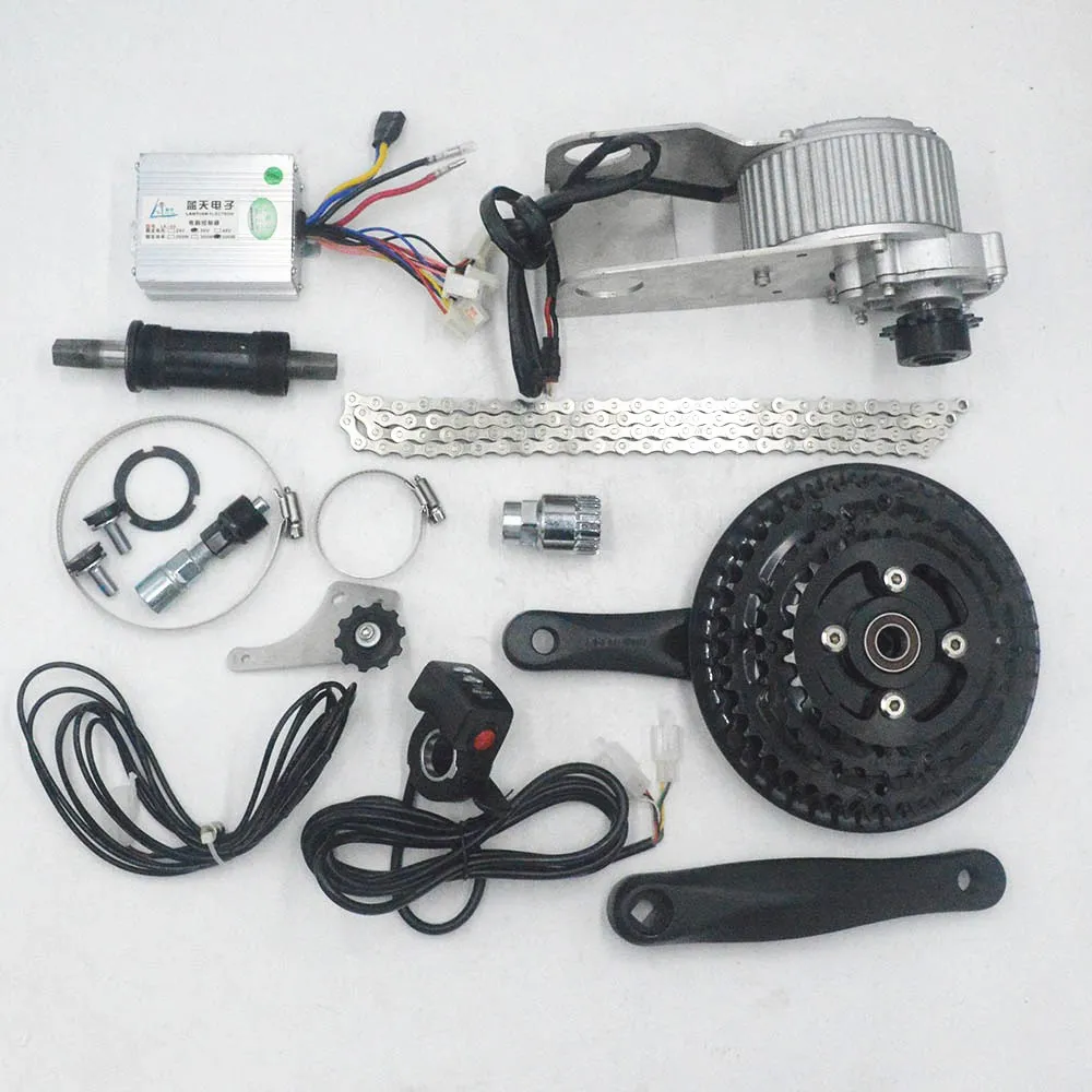 Cheap 36V 350W/450W electric bike conversion kit bicycle center motor engine MTB mountain bike ebike 0