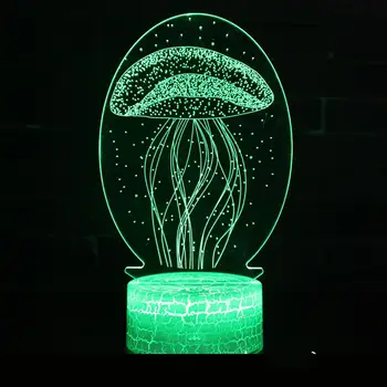 

Jellyfish 3d Lamp Creative Remote Touch Led Visual Gift Night Lamp Christmas decorations gift for baby Led Night Light