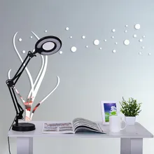 Настольная лампа с увеличителем, регулируемая настольная лампа, настольная лампа или крепление на зажиме, Встроенный светодиодный светильник