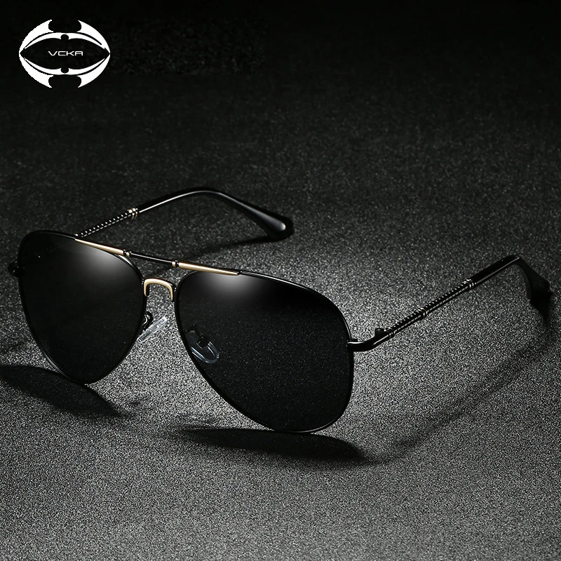 

VCKA Brand Designer Men's Sunglasses Polarized Mirror Lens Big Oversize Eyewear Accessories Sun Glasses For Men/Women