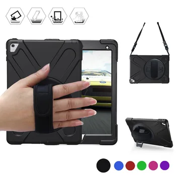 

Case for iPad Pro 9.7 360 Rotating Heavy Duty Shockproof Rugged Armor Hand Shoulder Strap Kids Stand Case Cover for iPad Pro 9.7