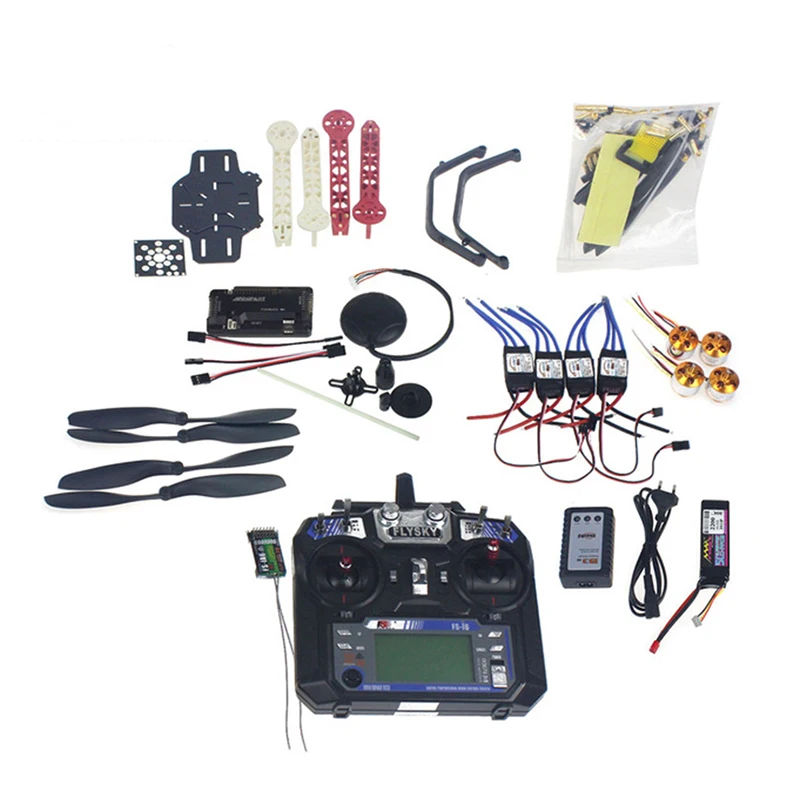 

Full Set RC Drone Quadrocopter 4-axis F330 MultiCopter Frame Kit 6M GPS APM2.8 Flight Control Flysky FS-i6 Transmitter Receiver