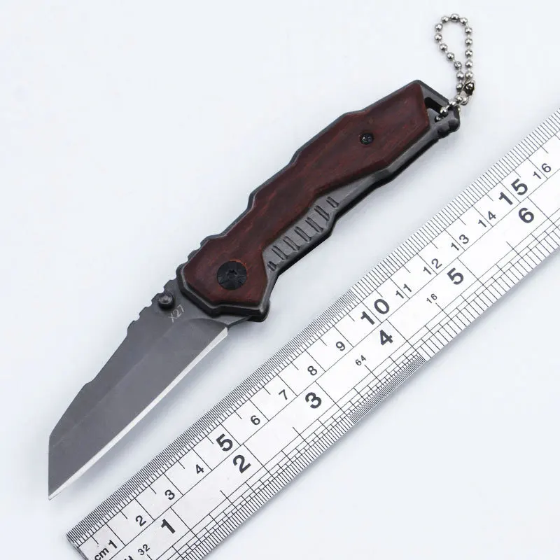 

Tactical 55HRC High Hardness 5CR13 Blade Rosewood Handle Folding Knife Combat Pocket Utility Hunting Camping EDC Tool