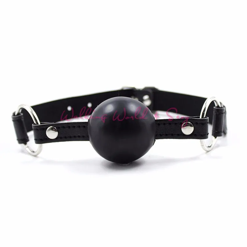 Soft Slionce Mouth Ball Gag Leather Strap Slave Harness Bondage Mouth Stuffed Fixation Restraints Aid Adult Game Sex Products (1)
