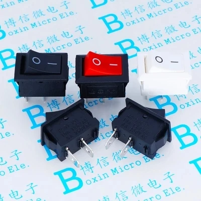 10PCS/LOT 15*21mm 2 Pin SPST ON/OFF Boat Rocker Switch 6A-10A 110V 250V KCD1-101 Snap-in Red Switches 117S | Обустройство дома