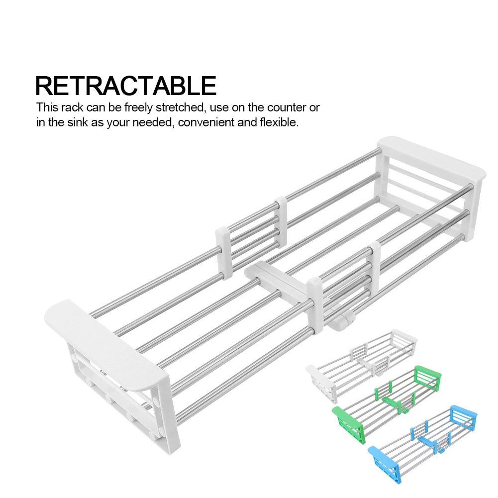 Телескопическая Выдвижная сушилка для раковины из нержавеющей стали сушилка для хранения фруктов сушилка для Овощей посуда для хранения