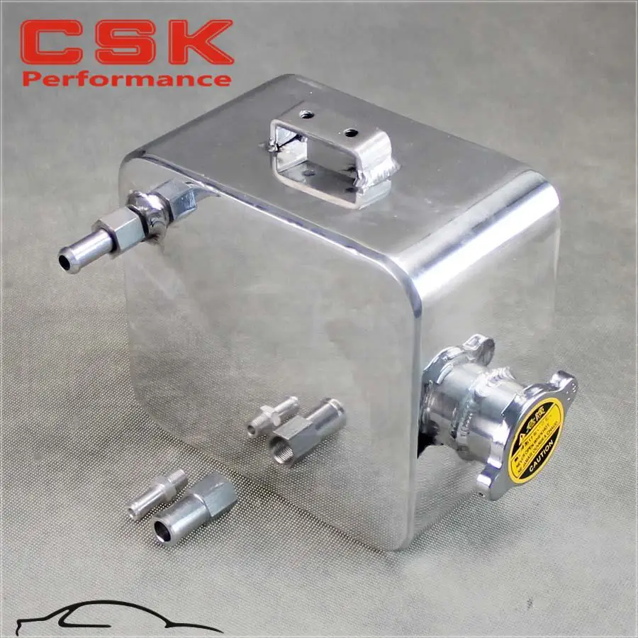 Aluminium Universal 2 Litre Polished Alloy Header Expansion Water Tank