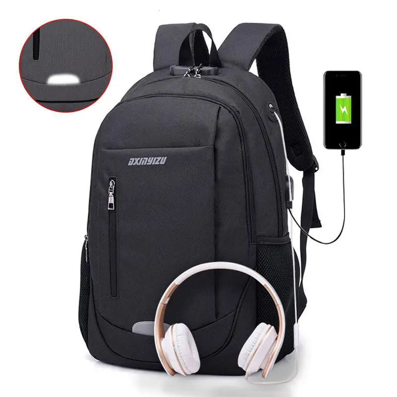 USB Charge Anti Theft Backpack Men 15inch Laptop Backpacks Fashion
