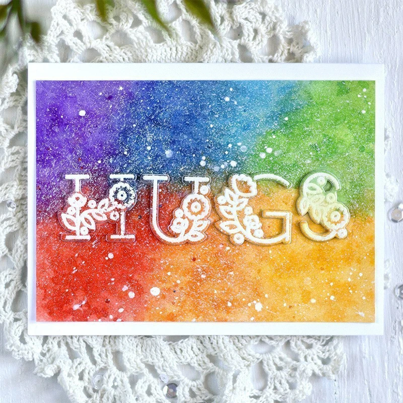 

Floral Alphabet Transparent Clear Silicone Stamp Set for DIY Scrapbooking/Photo Album Cards Making Decorative Clear Stamps 6x8in