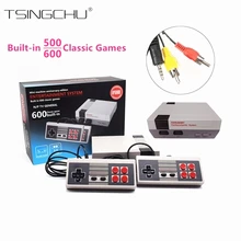 Retro Classic Family TV Handheld Game Player Built-in 500/600 Classic NES Game Dual Gamepads Mini TV Video Game Console PAL+NTSC