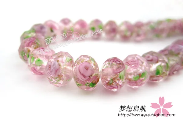 10 шт./лот) 8*6 мм граненые стеклянные бусины Rondelle Lampwork для изготовления ювелирных изделий