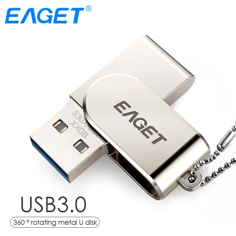 

EAGET USB Flash Drive, 32GB Metal Pendrive High Speed USB 3 .0 Memory Stick 64GB pen Drive Real Capacity