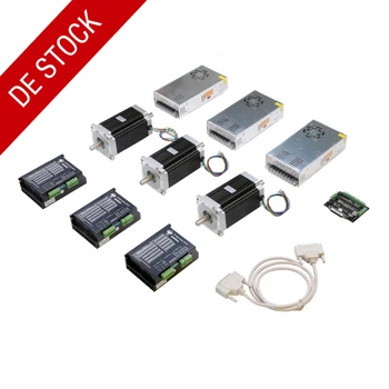 

DE SHIP&EU Free Ship! 3axis Nema 34 stepper motor 1090oz.in 34HS9840 4.0A 8WIRES&Driver controller DM860A 7.8A CNC router kit