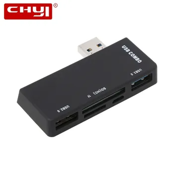 

CHYI 5-In-1 USB 3.0 HUB USB-A To 1 Port USB3.0/2.0 with SD/TF Card Reader Combo Adapter Micro USB Charge Port For Surface Pro 3