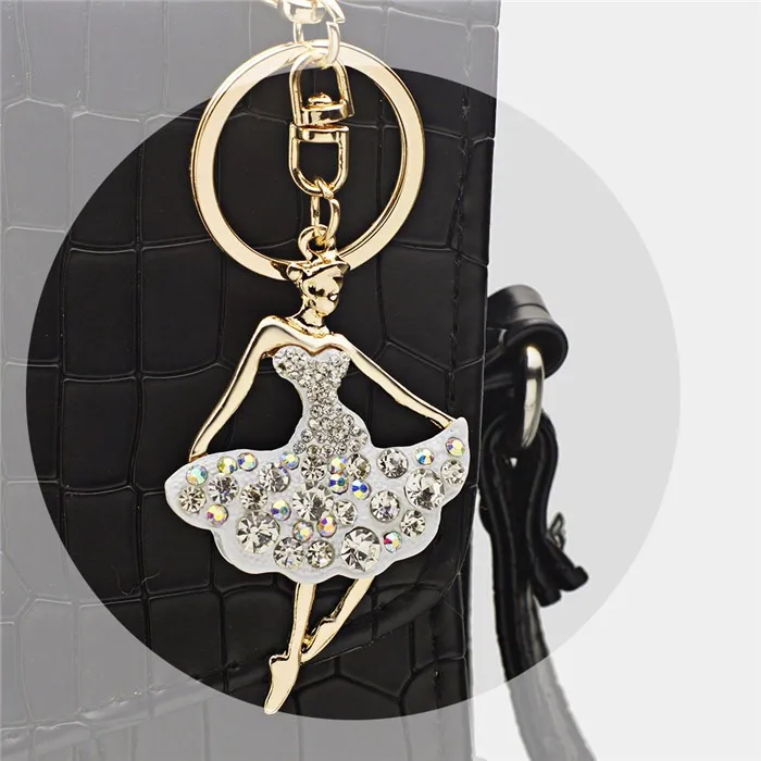 Бролок-балерина девушка сувенир Подарочный Брелок кошелек сумка Пряжка Сумочка Подвеска для автомобиля брелок держатель для женщин ювелирные изделия K229