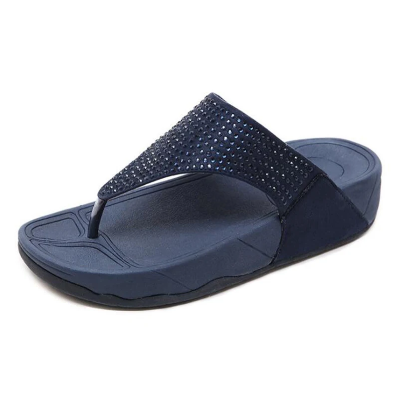 

summer shoes crystal Woman Sandals Gold flip flops Vacation Shoes Womens flat Sandals Ladies platform Shoes slippers women b150