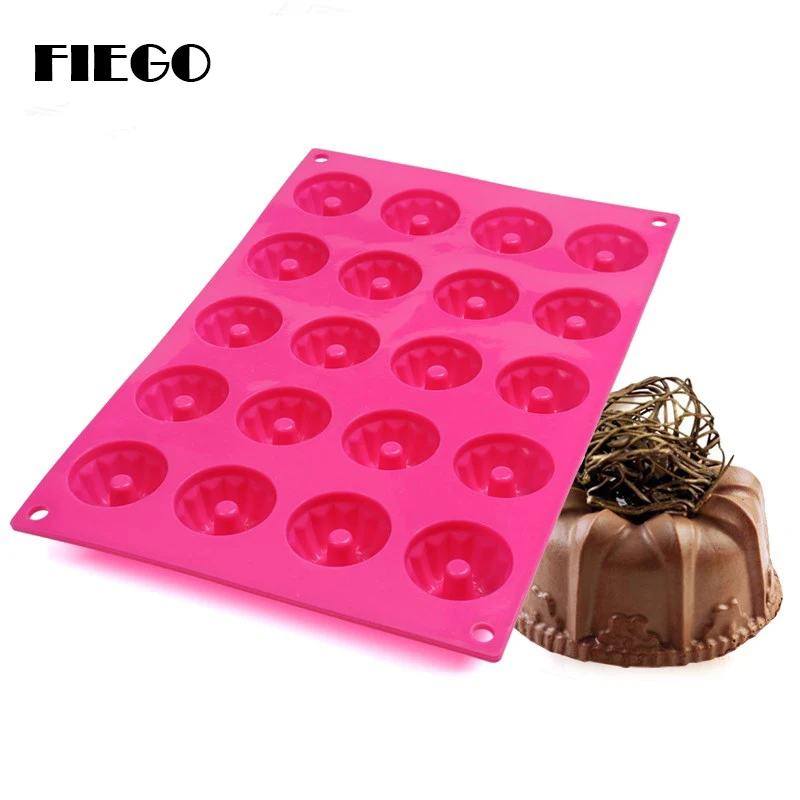 FEIGO 1Pcs Silicone Cake Mould 20 Cavities Cake Mold Mini Pudding