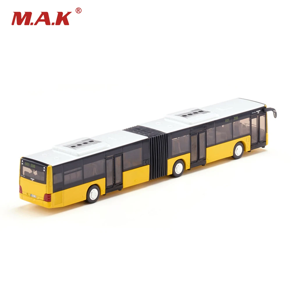 

1/50 Scale Yellow Diecast Public Bus Models Link Type with Box Toys For Boys Collections Gifts Displays
