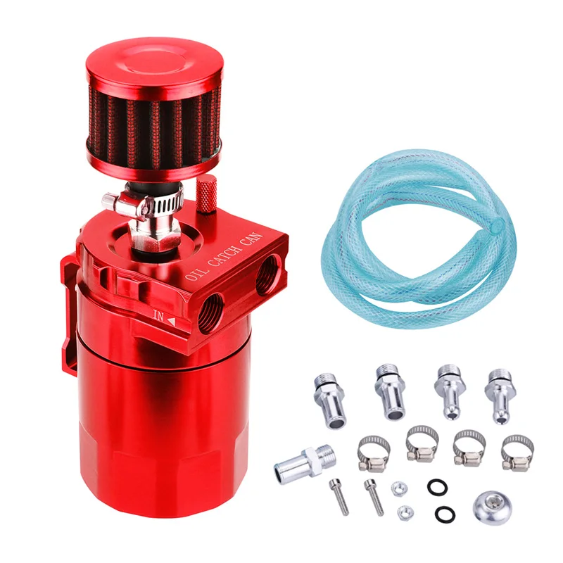 SPEEDWOW алюминий 0.3L маслоуловитель БАК с дыхательным фильтром/озадаченный маслоуловитель резервуар - Цвет: Red