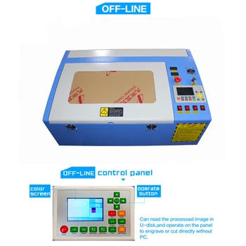 

Free shipping 3040 50W color touch screen Ruida laser cutting machine HF-3040 co2 50w automatic cloth cutting machine