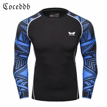 Mens Long Sleeve T shirt Bodybuilding Fitness Clothing 2017 New Mens Compression Sporting Tops Tight Tee