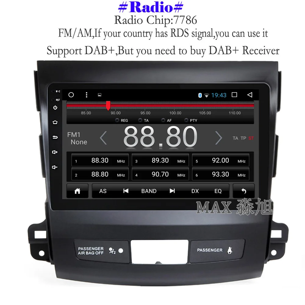 Flash Deal MAX 2G+32G Android 8.1 Car DVD Player for Mitsubishi Outlander 2006-2014/Peugeot 4007/Citroen C-Crosser Car Radio RDS GPS Map 3