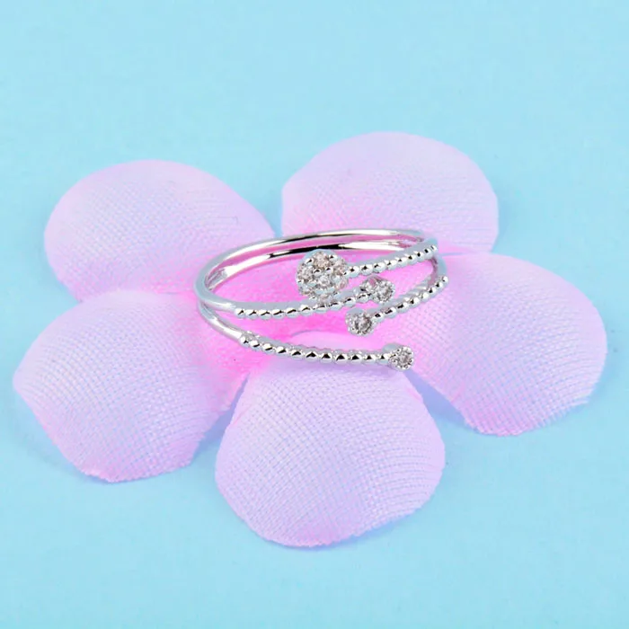 SINLEERY, дизайн, крошечные Кристальные снежинки, регулируемые открытые кольца, серебряные, розовые, золотые, Женские Ювелирные изделия, Anel Feminino JZ047 SSK