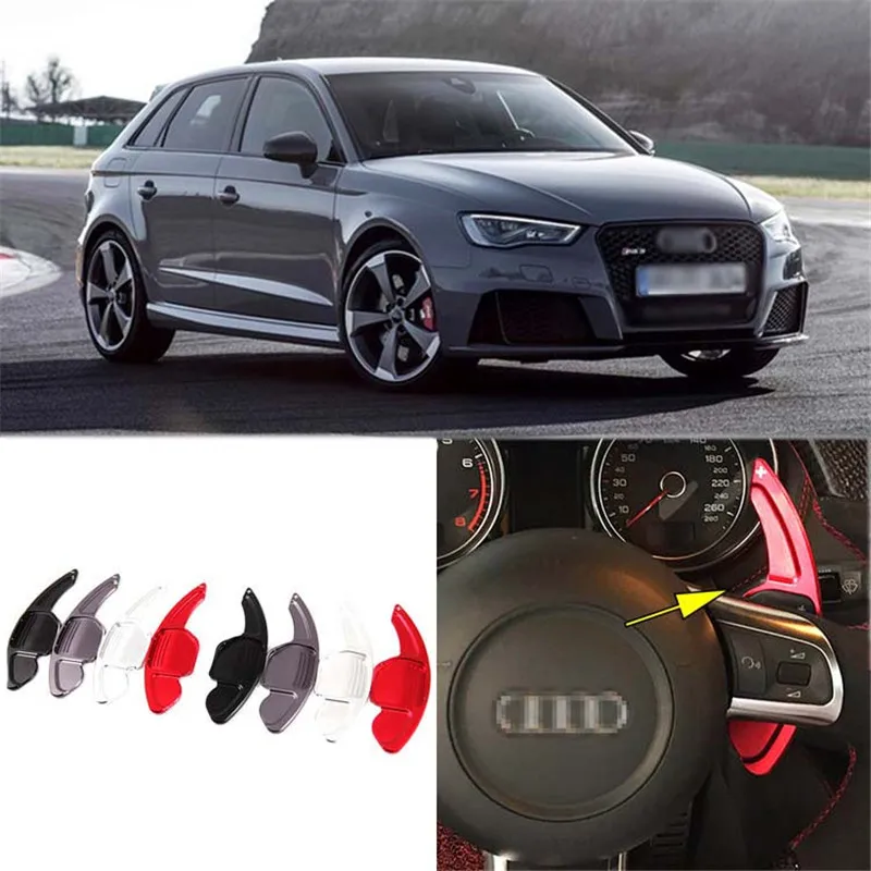 

Savanini 1pair Alloy Add-On Steering Wheel DSG Paddle Shifters Extension For Audi RS3