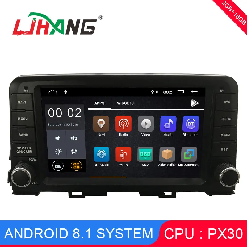 

LJHANG Android 8.1 Car DVD Player for kia picanto 2017 Car GPS Navigation Stereo Multimedia Satnav headunit Mirror-Link WIFI SWC