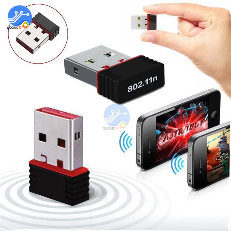 Беспроводной адаптер MTK7601 150 Мбит/с USB WiFi 802.11n/g/b IEEE 801.11n 802 11g 802.11b LAN + антенна для ПК