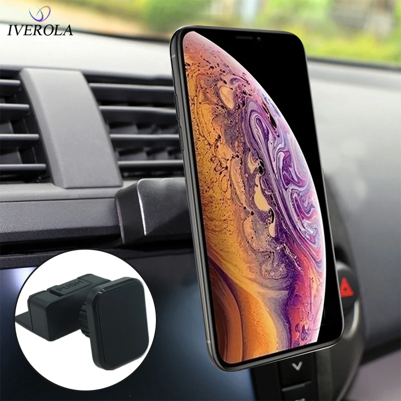 Magnetic car phone holder