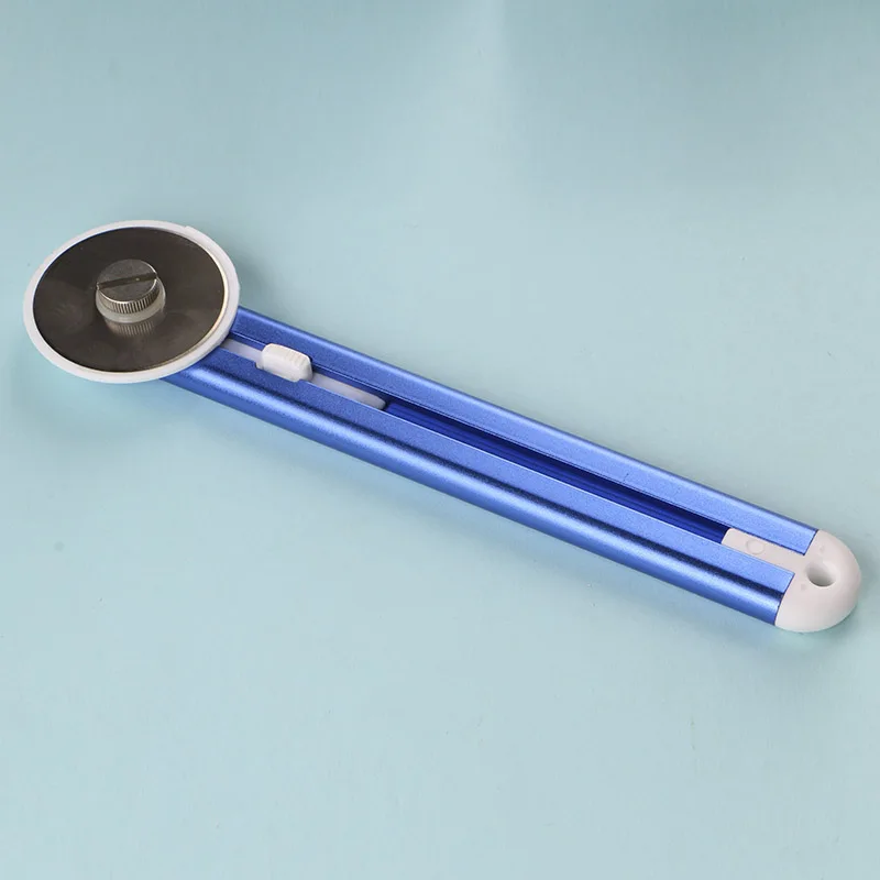DUOFEN алюминий 45 мм роторный резак квилтеры Швейные квилтинг ткань резка ремесло инструмент герметичность регулируемый - Цвет: blue steel blade