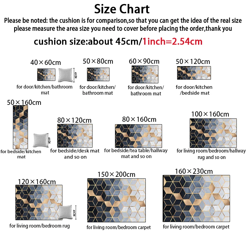 Модный нескользящий коврик для двери/кухни, коврик для гостиной, спальни, прикроватной кровати, декоративный ковер, скандинавский темно-синий золотой бриллиант