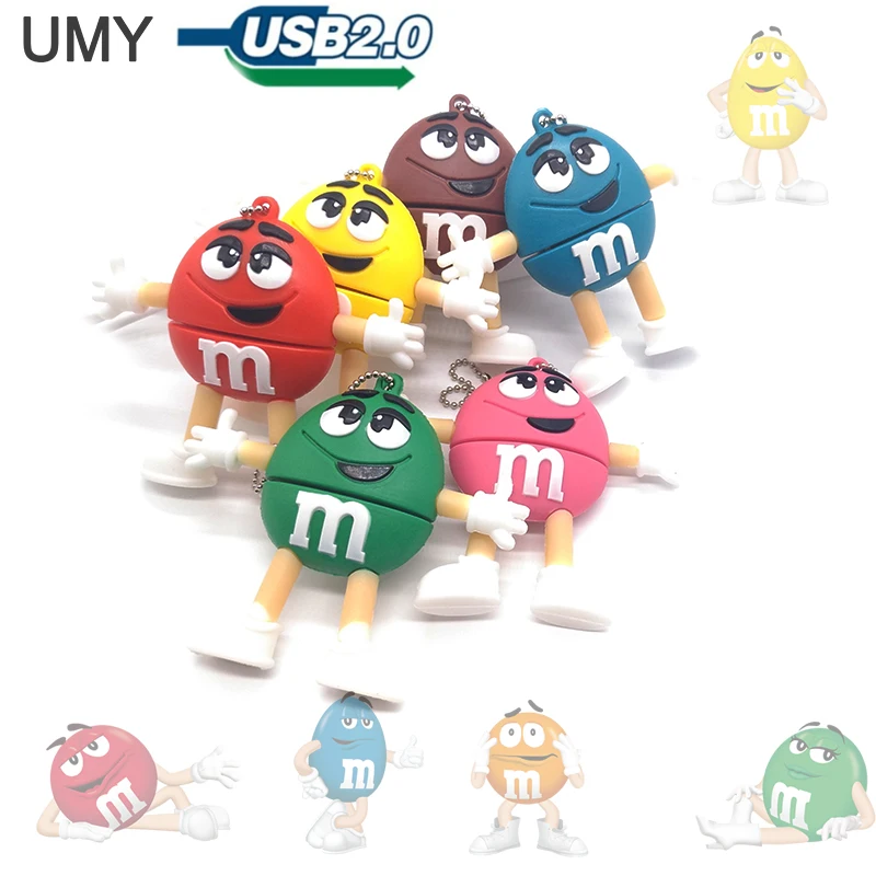 USB флеш накопитель с героями мультфильмов м шоколадные бобы флешка 4 гб 8 16 32 64