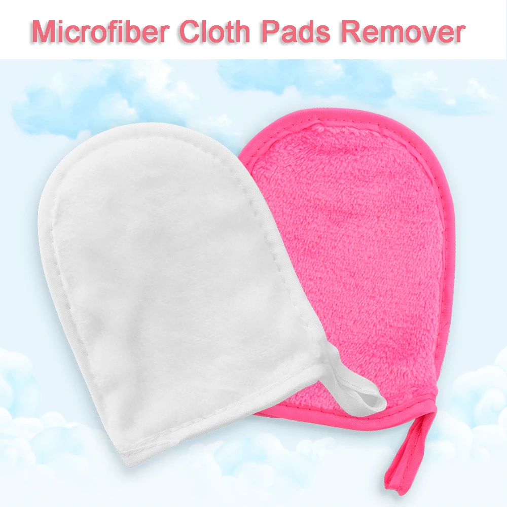 1PC 13*10cm Reusable Microfiber Facial Cloth Face Towel Makeup Remover Cleansing Glove Beauty Face Care Towel Cosmetic Puff