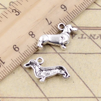 

20pcs Charms Dog Dachshund 20x15mm Tibetan Bronze Silver Color Pendants Antique Jewelry Making DIY Handmade Craft