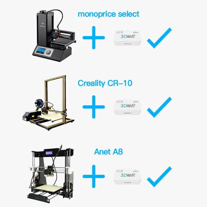 Geeetech 3d принтер запчасти аксессуары 3D WiFi модуль TF карты USB2.0 Поддержка беспроводной Wifi коробка для большинства горячих 3d принтеров s Прямая поставка