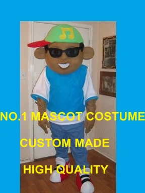 

Happy DJ Boy Mascot Costume Adult Anime Cosply DJ Theme Custom XMAS HALLOWEEN Carnival MASCOTTE COSTUMES FANCY DRESS SUIT 1718